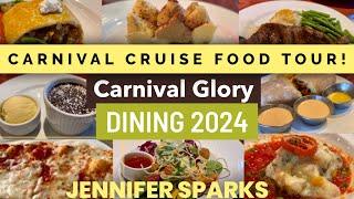 Carnival Dining FOOD episode Carnival Glory cruise 2024
