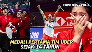 PENANTIAN PANJANG LOLOS SEMIFINAL UBER CUP Detik-Detik Jorji Menangis Haru Tim Indonesia Histeris