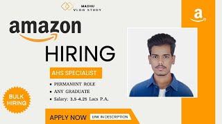 AHS Specialist • Amazon bulk Hirings • Amazon jobs in Telugu • Amazon latest Jobs in Telugu