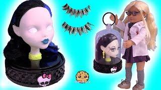 Makeup  Face Makeover On Monster High Style Head  Toy Video