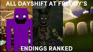 All Dayshift At Freddy’s Endings Ranked