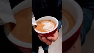 ASMR  Latte Art  Winged Tulip  #asmr #latteart #coffee #coffeelover #satisfyingvideo