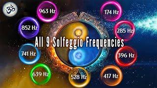 All 9 Solfeggio Frequencies Healing Frequencies Full Body Aura Cleanse Full Body Healing