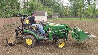 Goal Leveling the Playing Field Compact Tractor Tiller and Soil Pulverizer