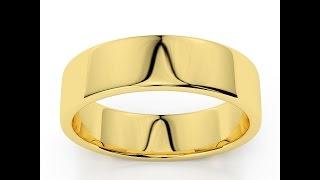 AGnSons YGold Mens Plain Band 1351