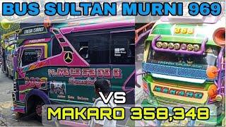 Balapan Sengit Bus Gunung MURNI 969 vs MAKARO 358 & MAKARO 348