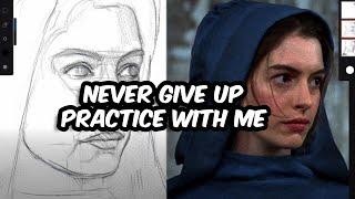100 Days Sketch Portrait - How To Draw A Portrait Using Loomis Method
