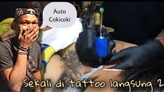 Baut tattoo langsung dua gambar sama di dada ngerapihin tattoo orangAmpun bapak 