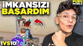 OHA İMKANSIZI BAŞARDIM 1vs10 ATTIM  PUBG MOBİLE