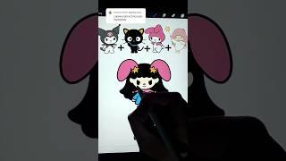 Kuromi + Chococat + My melody + Lala  #kuromi #chococat #mymelody #sanrio #cute #drawing #kawaii