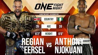 Regian Eersel vs. Anthony Njokuani  Kickboxing Full Fight Replay