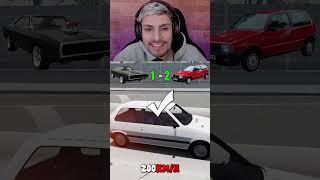 DODGE CHALLENGER VS FIAT UNO #beamngdrive #shorts #react #dodge #fiat