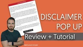 WordPress Disclaimer Pop Plugin - Review & Test - WP Terms Popup