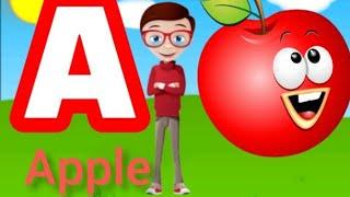 A B C D E F A for apple B for ball C for cat  English alphabet