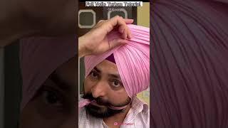 Full Voile Wattan Wali Pagg  Punjabi Sikh Turban Style Tutorial Mann Bir Sidhu #shorts