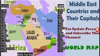 Middle East Countries & their LocationMiddle East Map Countries Facts Trending Video Viral Video