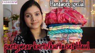 Handwork special partywear kurti kurta set HaulFashor kurti kurta set Haulmy dream project 