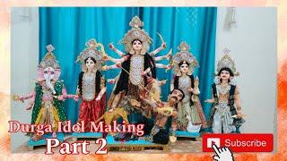 Durga Puja idol making Part 2घर पर बनायें दुर्गा पूजा की मूर्ति Durga maa making at home 