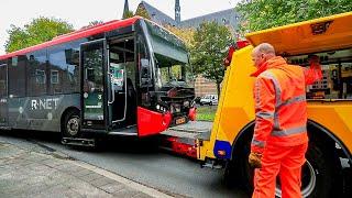 Towing an R-net bus to a depot with breakdown  VDL CITEA