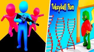 Crowd Evolution  Pokeyball Run  - Gameplay Walkthrough Max Levels Part 1