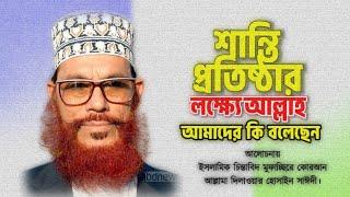 শান্তি প্রতিষ্ঠার উদ্দেশ্যে আল্লাহ আমাদের কি বলেছেন? Dilawar Hussain saidi Waz  Saidi Bangla Waz