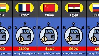 Cost of Living Around the World A Monthly Comparison