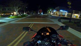 Honda CBR600RR Chill Night Ride  PURE SOUND  FULL RIDE  RAW 4K