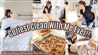  COZY FALL CLEAN WITH ME 2023 + FALL RECIPE  RELAXING CLEANING MOTIVATION