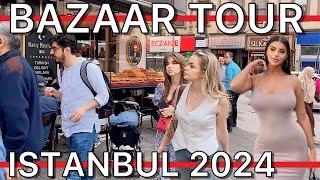 TurkiyeIstanbul Fatih Bazaar Tour Eminonu Bazaar Old Bazaar Sirkeci Fake Market Spice Bazaar 4K