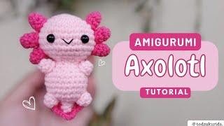 Amigurumi Axolotl Tutorial easy pattern #amigurumitutorial