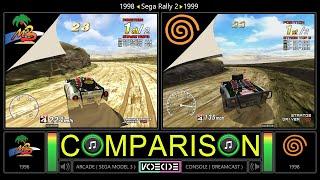 Sega Rally 2 Arcade vs Dreamcast Side by Side Comparison