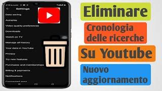 Come eliminare la cronologia delle ricerche di YouTube 2023?  impostazioni di YouTube