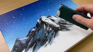Painting Snowy Mountains  Easy Acrylic Painting Technique