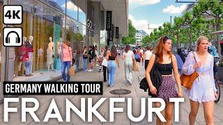 FRANKFURT Germany  4K Walking Tour  Downtown & Banking District