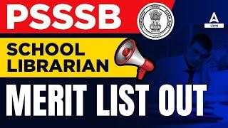 PSSSB School Librarian  PSSSB School Librarian Merit List Out