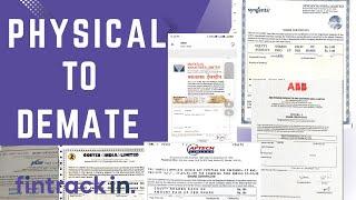 How to convert a physical share certificate into Demat  In Details Process   English