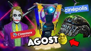 Todas las Palomeras CINEMEX y CINÉPOLIS de Agosto Joker Xmen ALIEN TRANSFORMERS y mas