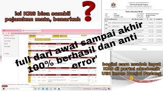 cara input KRS online di portal akademik UIN imam Bonjol Padang tahun 2022  UIN IB PADANG  uin ib