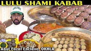 LULU KABAB इन कबाबों के आगे लखनऊ की ग्लावटी कबाब भी फेल  Unique Shami Kabab In Abul Fazal Okhla