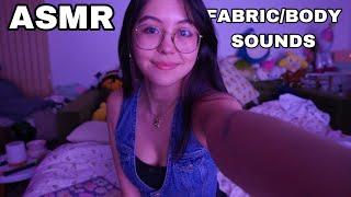 ASMR Lots of Clothes Scratching and Body Triggers Collarbone Tapping Looped
