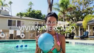 Vivian Mercado  Aquatic Training In Shallow End of Pool