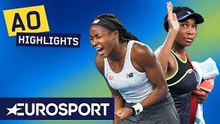 Coco Gauff vs Venus Williams Highlights  Australian Open 2020 Round 1  Eurosport