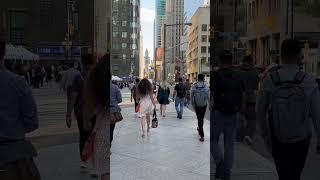 Walk on Bay Street in Toronto Canada  #shorts