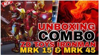 Unboxing Combo ZD Toys Ironman Mark 17 dan Ironman Mark 45  Memang lain design versi kali ini