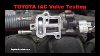 How to test TOYOTA IAC Valve without special tools