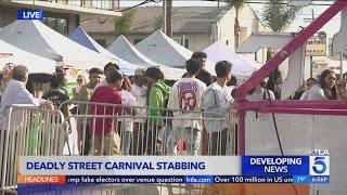Deadly street carnival stabbing in Los Angeles
