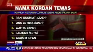 Nama Korban Tabrakan Metromini vs KRL