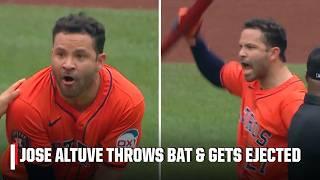  JOSE ALTUVE EJECTED after showing frustration with umpires call   ESPN MLB