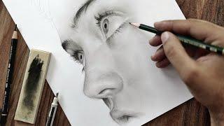 How to draw and shade the nose And mouse realistically Step by step