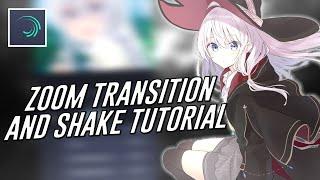 Tutorial Zoom Transition & Shake  ALIGHT MOTION  AMV Tutorial